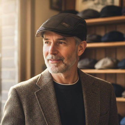 Boina plana de cuero vegano | Bilbao