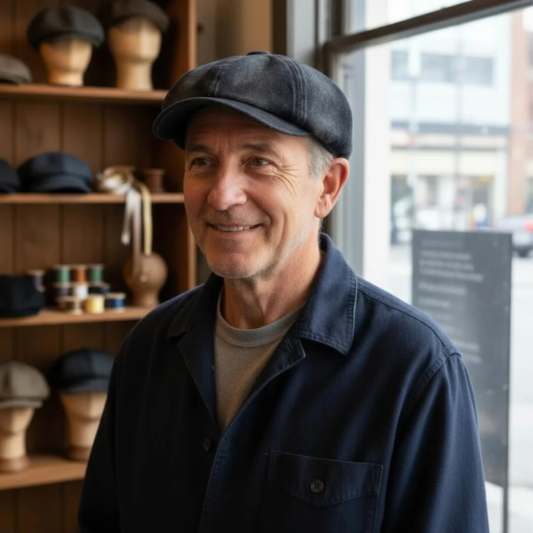 Boina octogonal de mezclilla | Pontevedra